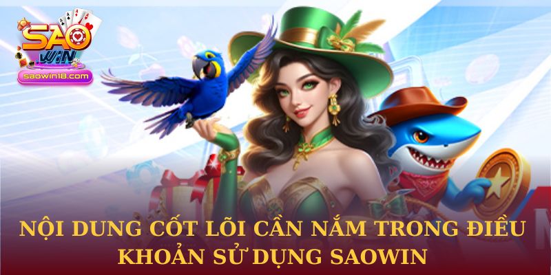 Nội dung cốt lõi cần nắm trong điều khoản sử dụng Saowin